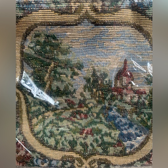 Small Tapestry Bag, in bag. (Took out for photo shoot) tan beige | Never used - Picture 8 of 11